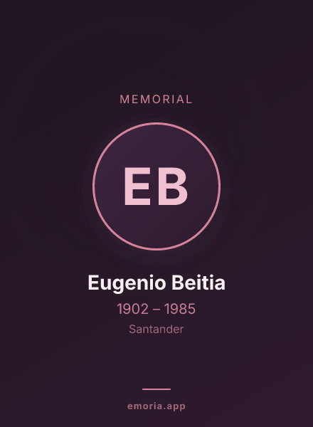 Memorial portrait of Eugenio Beitia