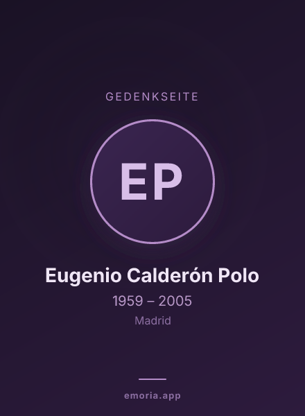 Gedenkportrait von Eugenio Calderón Polo