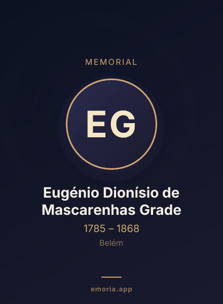Memorial portrait of Eugénio Dionísio de Mascarenhas Grade