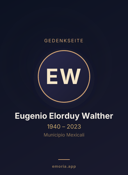 Gedenkportrait von Eugenio Elorduy Walther