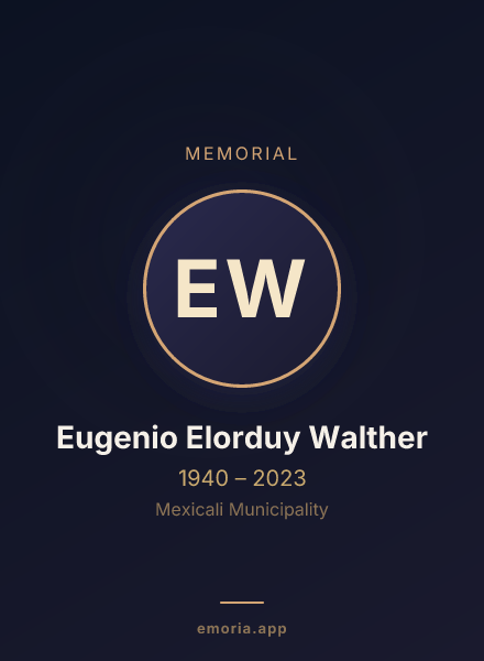 Memorial portrait of Eugenio Elorduy Walther