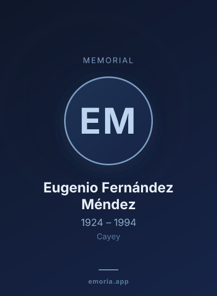 Memorial portrait of Eugenio Fernández Méndez