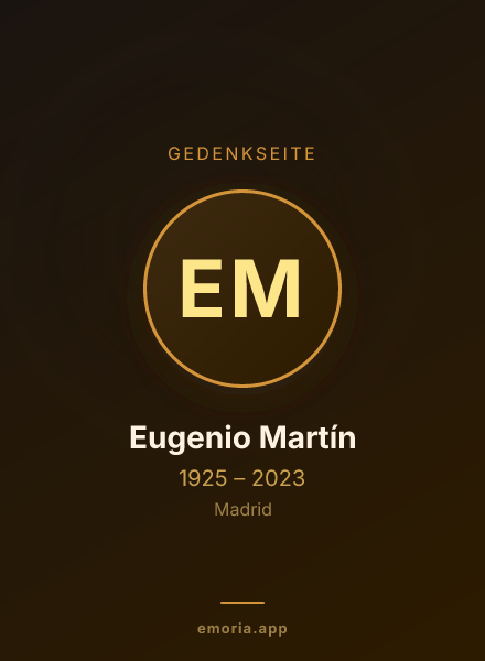 Gedenkportrait von Eugenio Martín