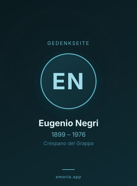 Gedenkportrait von Eugenio Negri