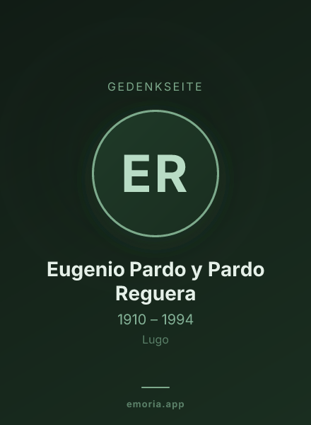 Gedenkportrait von Eugenio Pardo y Pardo Reguera