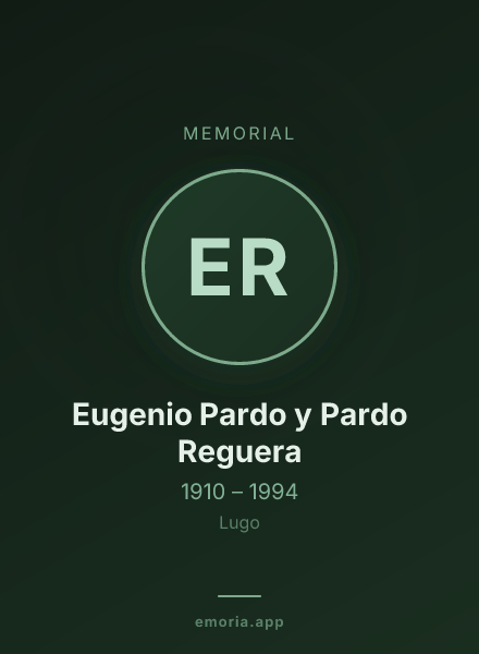 Memorial portrait of Eugenio Pardo y Pardo Reguera