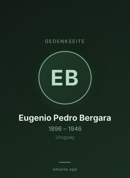 Gedenkportrait von Eugenio Pedro Bergara