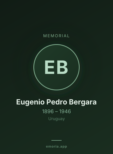 Memorial portrait of Eugenio Pedro Bergara