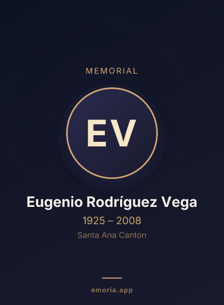 Memorial portrait of Eugenio Rodríguez Vega