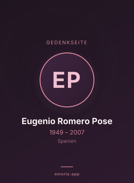 Gedenkportrait von Eugenio Romero Pose