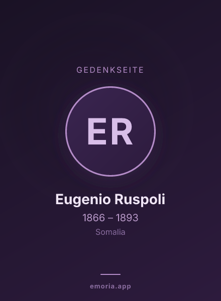 Gedenkportrait von Eugenio Ruspoli