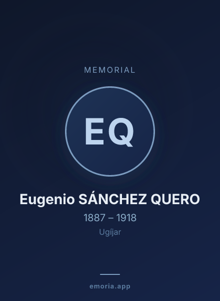 Memorial portrait of Eugenio SÁNCHEZ QUERO