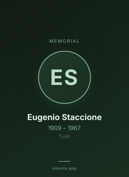 Memorial portrait of Eugenio Staccione