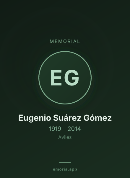 Memorial portrait of Eugenio Suárez Gómez