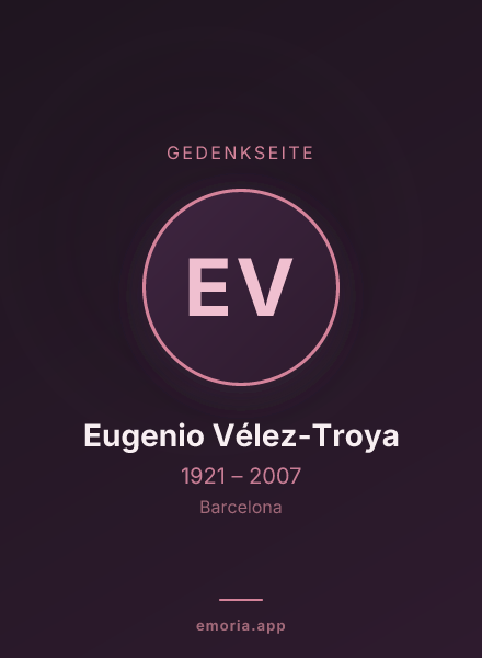 Gedenkportrait von Eugenio Vélez-Troya