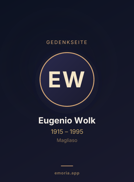 Gedenkportrait von Eugenio Wolk