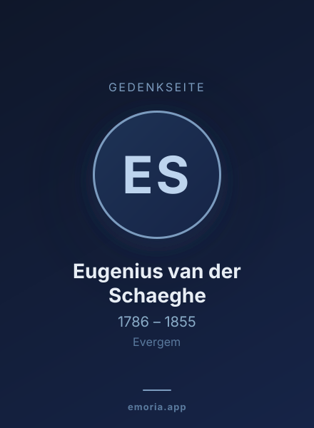 Gedenkportrait von Eugenius van der Schaeghe