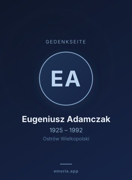 Gedenkportrait von Eugeniusz Adamczak