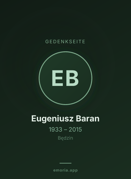 Gedenkportrait von Eugeniusz Baran