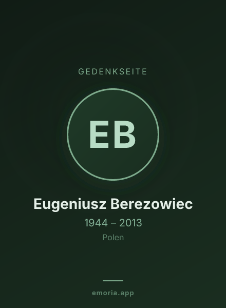 Gedenkportrait von Eugeniusz Berezowiec