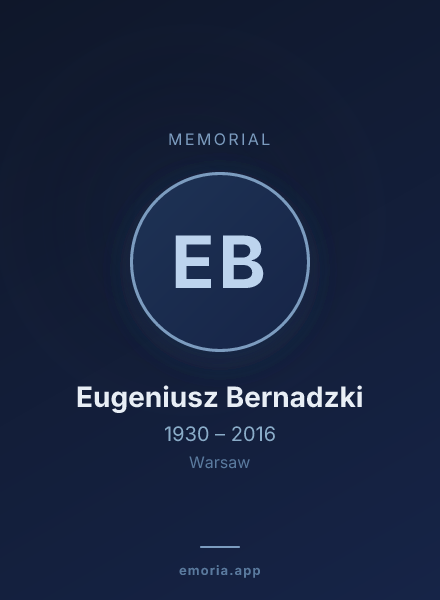 Memorial portrait of Eugeniusz Bernadzki