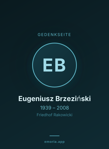 Gedenkportrait von Eugeniusz Brzeziński