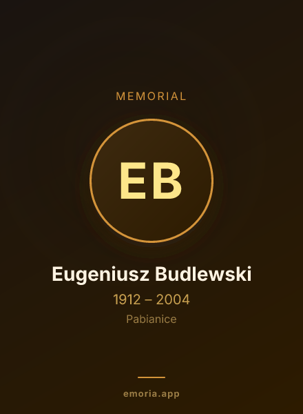 Memorial portrait of Eugeniusz Budlewski