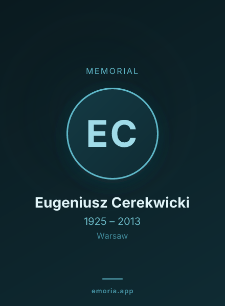 Memorial portrait of Eugeniusz Cerekwicki