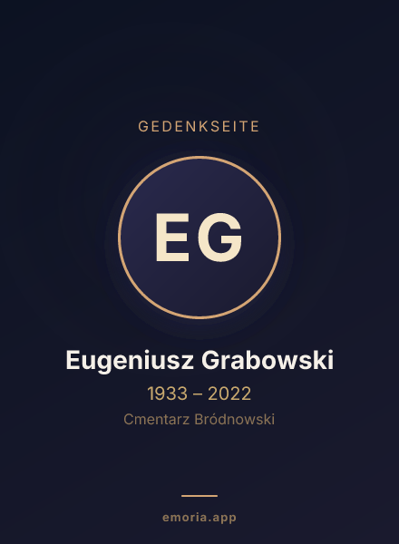 Gedenkportrait von Eugeniusz Grabowski