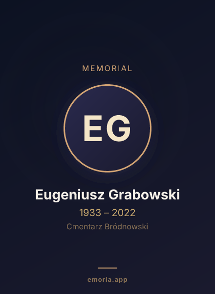 Memorial portrait of Eugeniusz Grabowski