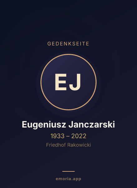 Gedenkportrait von Eugeniusz Janczarski