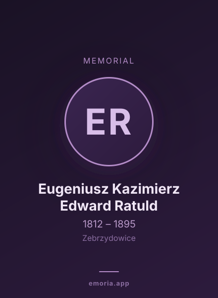 Memorial portrait of Eugeniusz Kazimierz Edward Ratuld