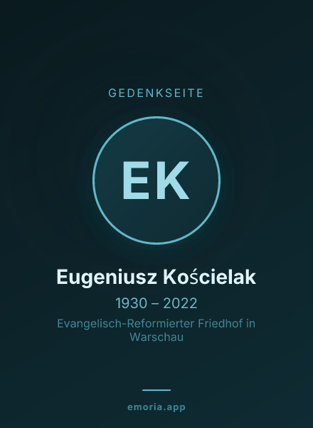 Gedenkportrait von Eugeniusz Kościelak