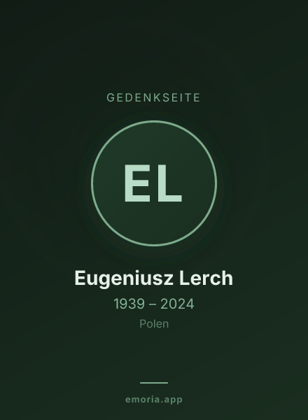 Gedenkportrait von Eugeniusz Lerch