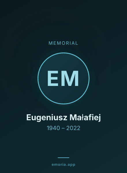 Memorial portrait of Eugeniusz Małafiej