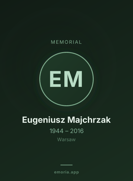 Memorial portrait of Eugeniusz Majchrzak