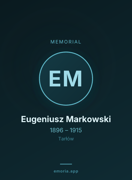 Memorial portrait of Eugeniusz Markowski