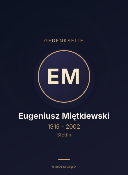 Gedenkportrait von Eugeniusz Miętkiewski