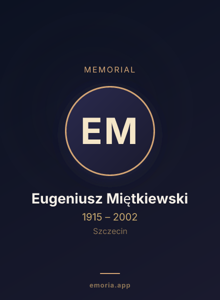 Memorial portrait of Eugeniusz Miętkiewski