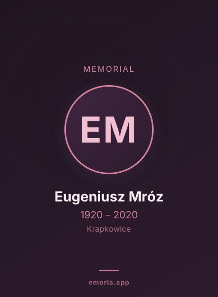 Memorial portrait of Eugeniusz Mróz