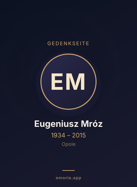 Gedenkportrait von Eugeniusz Mróz
