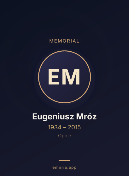 Memorial portrait of Eugeniusz Mróz