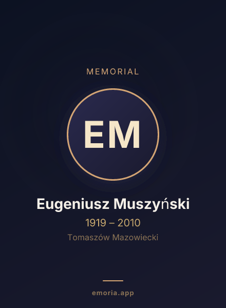 Memorial portrait of Eugeniusz Muszyński