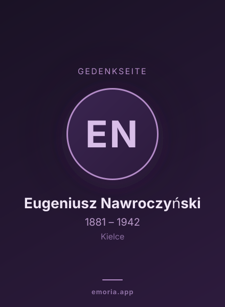 Gedenkportrait von Eugeniusz Nawroczyński
