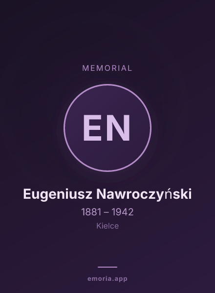 Memorial portrait of Eugeniusz Nawroczyński