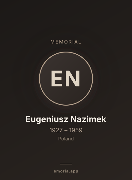 Memorial portrait of Eugeniusz Nazimek