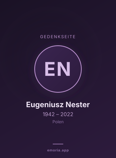 Gedenkportrait von Eugeniusz Nester