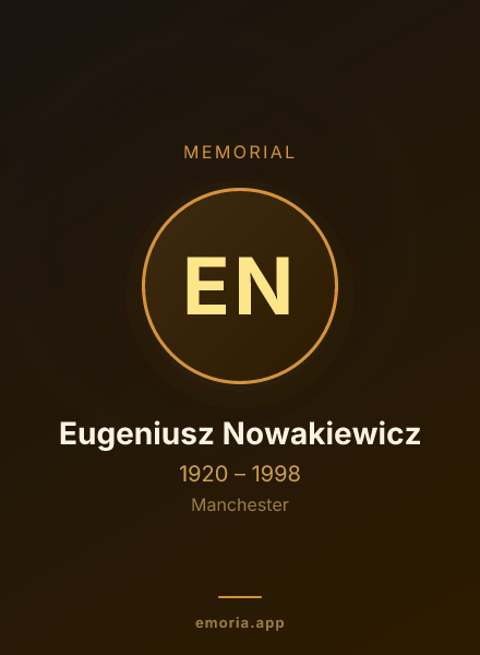 Memorial portrait of Eugeniusz Nowakiewicz
