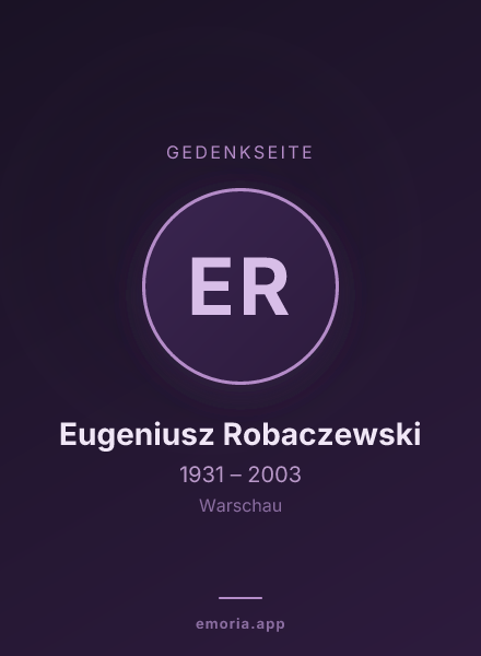Gedenkportrait von Eugeniusz Robaczewski