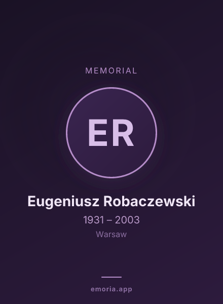 Memorial portrait of Eugeniusz Robaczewski